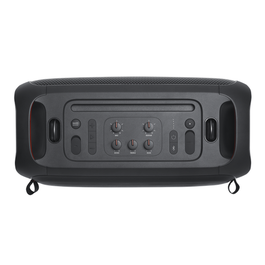 JBL PartyBox On-The-Go - Black - Portable party speaker with built-in lights and wireless mic - Top image number null
